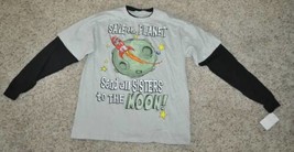 Boys Shirt Hybrid Beige Save Planet Send All Sisters To The Moon Tee-sz ... - £9.32 GBP