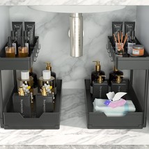 Bathroom Organizer Under Sink 2 Pack, 2 Tier Under Sink Organizers And Storage,  - £54.52 GBP