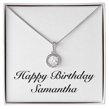 Happy Birthday Samantha - Eternal Hope Necklace Personalized Name - £47.14 GBP