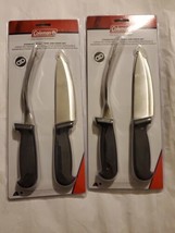 2 New COLEMAN Stainless Steel Fork &amp; Knife Set Camping Hunting Tailgatin... - £25.65 GBP
