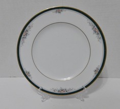 Noritake Landon Pattern Salad Luncheon Plate Teal Band Flowers Gold Trim... - £11.77 GBP