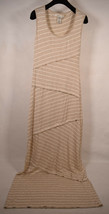 Max Studio Womens Dress Sleeveless Jersey Fit Striped Beige XS - $55.44