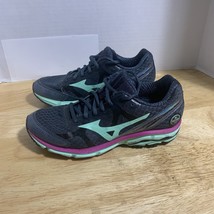 Mizuno Wave Rider 17 Athletic Running Shoes Black Green Womens Size W6.5 - $511.96 MXN
