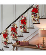 LED Christmas Garland Swag Wreath Hanging Door Stair Decor Holiday - $19.99