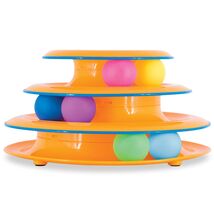 Catstages Tower of Tracks Interactive 3-Tier Cat Track Toy with Spinning... - $25.73