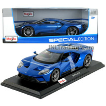 Maisto Special Edition 1:18 Scale Die Cast Sports Coupe Blue 2017 FORD GT + Base - £43.95 GBP