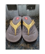 Okabashi Flip Flops Sandals Womens Size ML Brown Beige Rubber Slip Resis... - $32.49 CAD