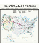 Printed Image USA National Parks &amp; Trails Map Bandanna 22&quot; x 22&quot; - €9,93 EUR