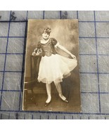 Vtg Picture Postcard Girl In Dance Outfit Cute Fun Flowers Dancer - $115.91 MXN