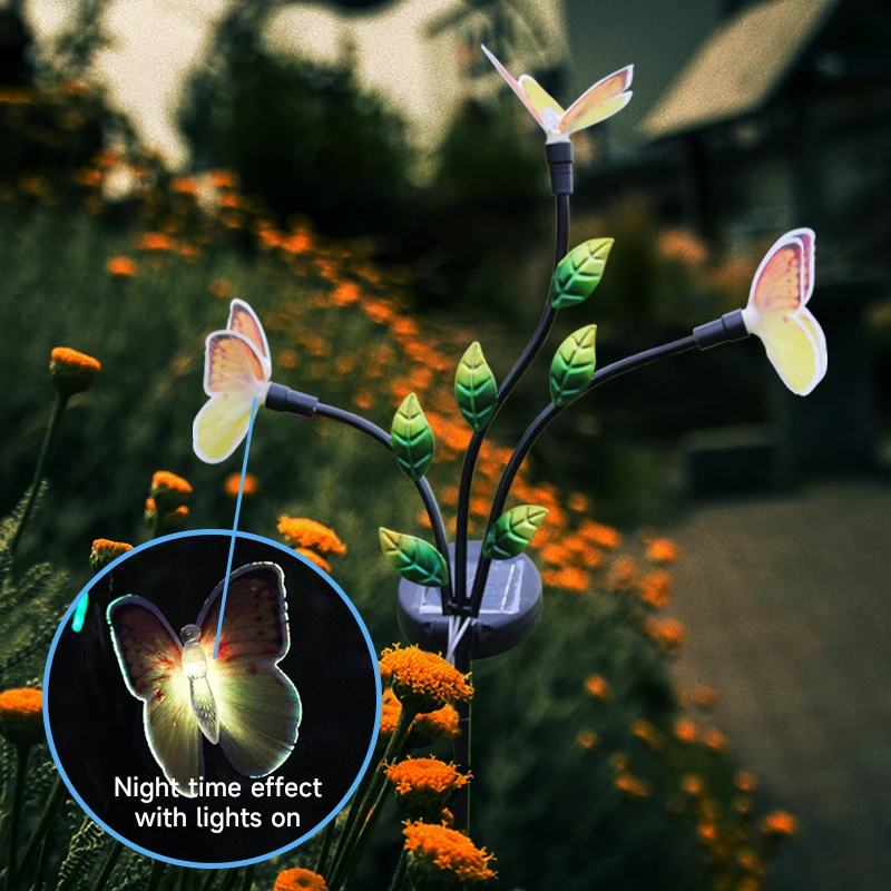 Solar  Garden Lights Outdoor Color Changing Waterproof Flowers Fairy Lamps Court - £83.11 GBP