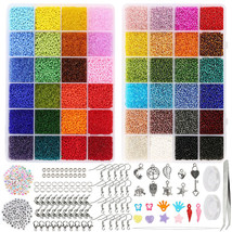 40000X 2Mm Glass Seed Beads Perler Fun Educate Toy Diy Craft Kids Birthd... - £26.06 GBP