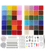 40000X 2Mm Glass Seed Beads Perler Fun Educate Toy Diy Craft Kids Birthd... - £25.95 GBP