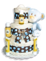 EcoFriendly Bear Diaper Cake - £106.86 GBP