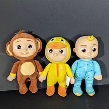 CoComelon Baby JJ Duck Monkey PJ Bedtime Pajamas 8&quot; Plush Toy Doll Rubber Face - £23.63 GBP