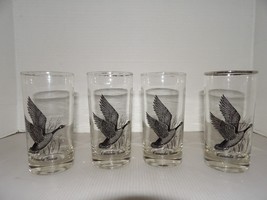 4 Vintage Federal Glass Drinking Glasses-CANADA GOOSE 10 Ounce - £12.78 GBP