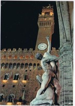 Italy Postcard Firenze Florence Rape of Sabines &amp; Tower Of Arnolphe - $3.95