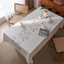 Rectangle Tablecloth 60x84 inch Table Cloth Linen Wrinkle Free Tablecloths Kitch - £27.02 GBP