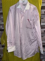 Daniel Ellissa Men&#39;s French Cuff Shirt Set, (Pink/white ) (18.5  34-35) - $18.70