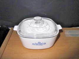 Corning Ware Blue Cornflower P- 2 1/2-B Quart Casserole 2.5 qt w/ Glass ... - £35.04 GBP