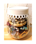 Assorted 1.82 lb Jar of Women&#39;s Fashion Costume Jewelry Necklaces Bracel... - $27.08 CAD