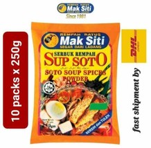 Mak Siti Soto Soup Spices Powder 10 packs x 250g fast shipment by DHL Express - £102.79 GBP