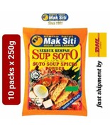 Mak Siti Soto Soup Spices Powder 10 packs x 250g fast shipment by DHL Ex... - £101.16 GBP