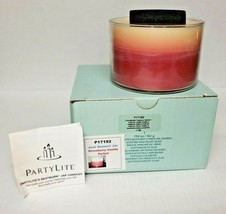 PartyLite 3-Wick Jar Candle 19.8 oz NIB Strawberry Vanilla Parfait P1J/P17192 - $29.99
