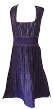 Max Studio Purple Pleated A-line Dress Size S/M - £27.97 GBP