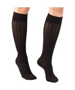 TRUFORM Ladies&#39; Pattern Socks Cable Pattern 10-20mmHg (Black) Medium - £18.36 GBP