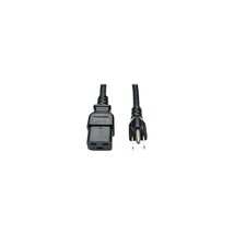 Tripp Lite 8&#39; IEC320C19/NEMA 5-15P Female/Male Heavy-Duty Power Adapter Cord BK - £31.41 GBP