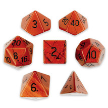 Set of 7 Handmade Stone Polyhedral Dice, Red Jasper - £67.66 GBP