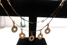 Vintage Coin Necklace  Copper ? old foreign coins - $57.00