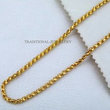 Handmade Man Women Choco 916% 22k Gold Chain Necklace Daily wear Jewelry 20 - $3,118.50+