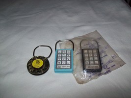 Vintage Rotary Phone Telephone Keyring + 2 Keypad Key Ring - Advertising - £13.15 GBP