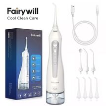 Fairywill Cordless Water Flosser Dental Oral Irrigator Pick Cleaner - White - $18.95