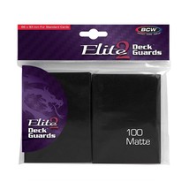 1 pack of 100 BCW Anti-Glare Black Deck Guard Elite 2 Std. Sized Card Sleeves - £6.81 GBP