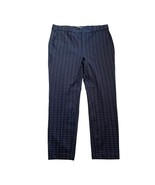 Liverpool Plaid Dress Pants Stretch Trouser Blue Mid Rise Size 10 c - £27.04 GBP