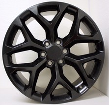 GMC 20&quot; Satin Black Snowflake Wheels Rims For 2000-2025 Sierra Yukon Den... - $969.21