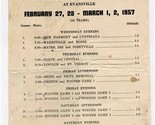 Indiana High School Sectionals Basketball Tourney Program Evansville 1957  - $186.12