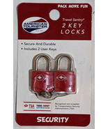 AMERICAN TOURISTER Travel Sentry 2-Key Locks ~TSA Accepted~ Red - £5.59 GBP