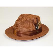 Men's Summer Spring Braid Straw Hat BRUNO CAPELO JULIAN JU924 Brandy/Rust image 3
