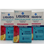 3x Liquid IV Electrolyte Drink Mix Raspberry Lemonade 6 On-The-Go Sticks - $23.75