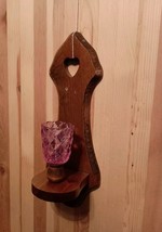 Wood Wall Sconce Heart Cutout 15&quot; Votive Candle Retro Country Cottagecor... - $271.23 MXN