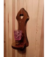 Wood Wall Sconce Heart Cutout 15&quot; Votive Candle Retro Country Cottagecor... - $272.80 MXN