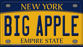 Big Apple New York Novelty Mini Metal License Plate Tag - £11.94 GBP