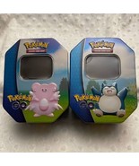 2022 Pokemon TCG &#39;Pokemon Go&#39; EMPTY Collectors Tins- Snorlax, Blissey (N... - $10.76 CAD