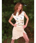 BCBG MAX AZRIA Tan Mid-Length 100% Suede Leather Vintage Lined US SIZE 2... - $54.99
