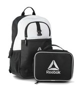 REEBOK ~ MADDOX ~ BLACK/WHITE ~ 19.3 L ~ BACKPACK WITH LUNCH BAG ~ NEW W... - $502.10 MXN