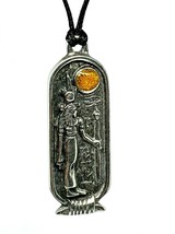 Isis Goddess of Magic Necklace Pendant Egyptian Cartouche Cord Genuine UK Seller - £4.52 GBP