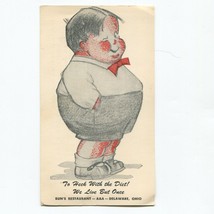 Vtg. Bun&#39;s Restaurant &quot;To Heck With The Diet&quot; Delaware Ohio OH Postcard UNP - £4.74 GBP